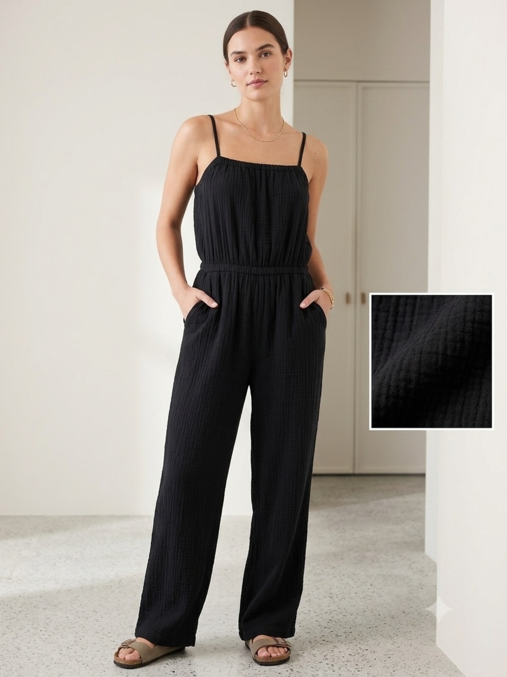 Rachel Pally Gauze Cotton Jumpsuit Straight Leg Beachy Resort , size XS